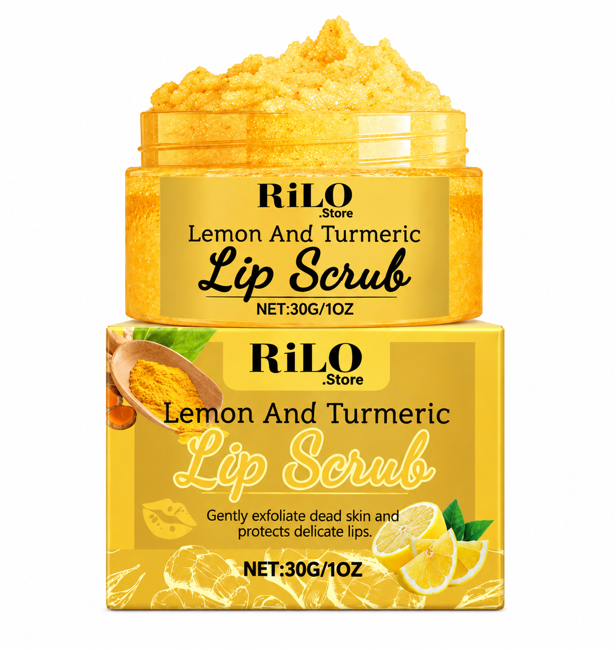 Lemon And Turmeric Lip Scrub